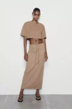 ЮБКА МИДИ С ЭФФЕКТОМ ЛИНКОВ