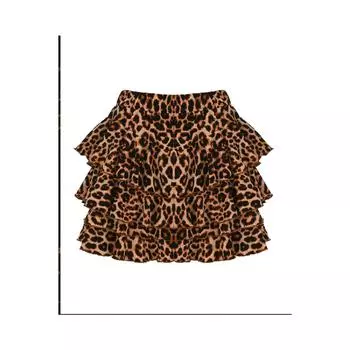 Юбка Mykonos с рюшами и леопардовым принтом Deden