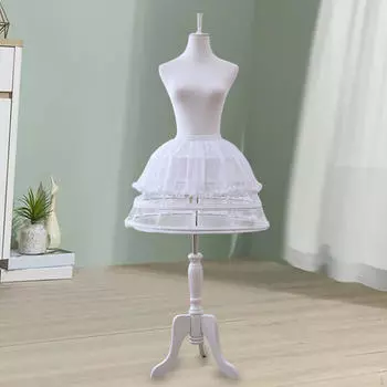 Юбка-обруч в клетке Нижняя юбка-кринолин Нижняя юбка-корзина Женские обручи белый