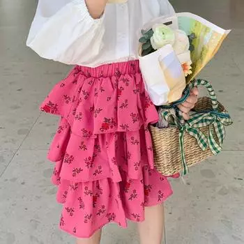 Юбка-пачка с цветочным принтом для девочек 15