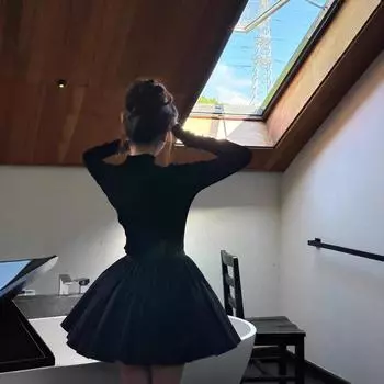 Юбка-пачка в стиле балета А-силуэта со складками для женщин Medium белый