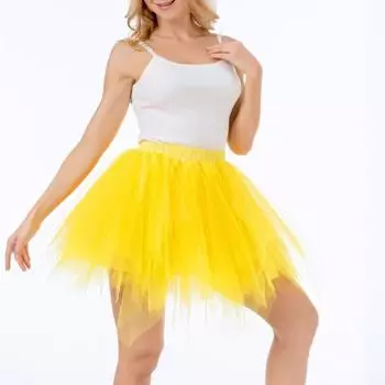 Юбка-пачка Yousheng для женщин, 50-е годы, нижняя юбка, эластичный пояс, короткая балетная юбка-кринолин, карнавальный костюм, нижняя юбка