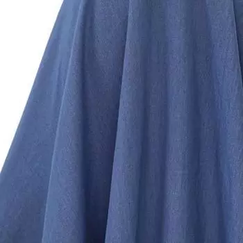 Юбка-плиссе длиной до колена с высокой талией, женская юбка с поясом, весна-лето 2025, корейская милая синяя свободная юбка-миди для женщин One Size чёрный