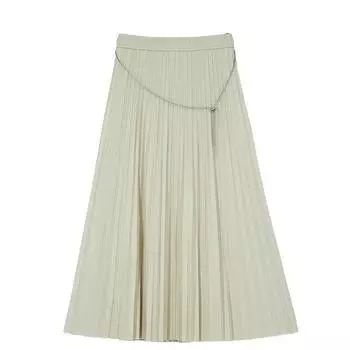 Юбка-плиссе в стиле колледжа с высокой талией, новая тонкая и большая юбка-шарф, осенне-зимняя женская юбка А-образного силуэта на осень One size чёрный