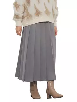 Юбка плиссированная SK DARK BEIGE ONE SIZE [Beams Heart] г/Длинная женская