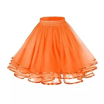 Юбка-подъюбник для девочек из пышного тюля с эластичной завышенной талией, пышная 3-слойная юбка из тюля, юбка на атласной подкладке, платье-юбка арбуз красный