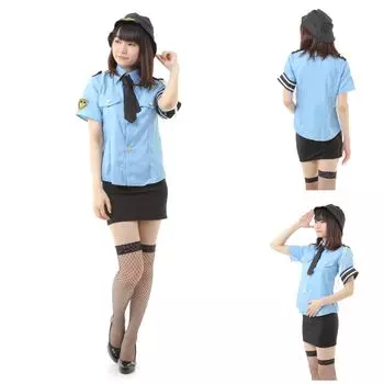 Юбка Полицейский Полицейская Женщина-полицейский Один Культурный Товары для вечеринок [kitamurasyokai] [Мини-полиция] Костюм, Униформа, Костюм, Часть, Событие, Костюм, синий