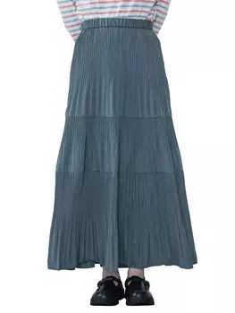 Юбка Poppy Pleated Tiered OLIVE FREE [Beams Heart], Юбка, Женская оливковый