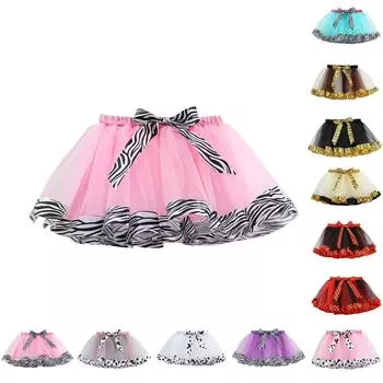 Юбка принцессы с анималистичным галстуком для девочек L чёрный