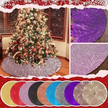 Юбка «Рождественская елка» Юбка-елка с вышивкой и пайетками Двухслойная юбка-елка с рождественскими пайетками Плюшевая юбка-елка со снежинками 60CM чёрный