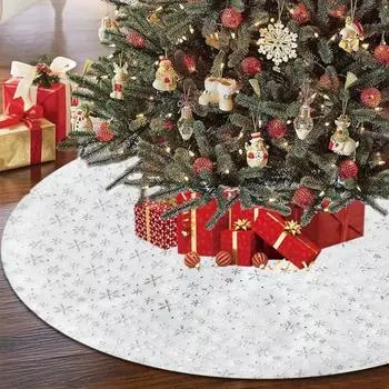 Юбка «Рождественская елка» Очень мягкая износостойкая классическая снежинка, круглый большой коврик для рождественской елки, орнамент 30Inch B