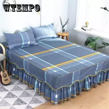 Юбка с матовой кроватью для дома, спальни, благоприятное для кожи покрывало, простыня для студенческого общежития 120*200cm