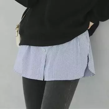 Юбка с многослойным подолом свитера - корейский стиль M [Suitable for 80-115 jin]