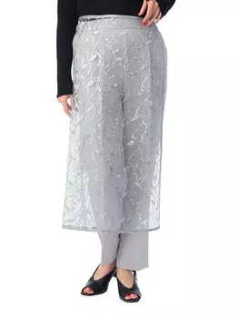 Юбка с запахом и пайетками, СЕРАЯ, ОДИН РАЗМЕР [Beams Heart] Женская серый