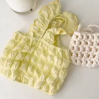 Юбка-слинг для домашних животных, летняя пушистая жилетка с ремнем для домашних животных, модные яркие цвета, футболка для собак и кошек, товары для домашних животных S жёлтый