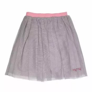 Юбка-солнце из тюля с пайетками и вышитым логотипом Детский NAF NAF