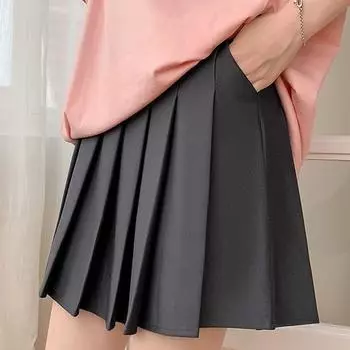 Юбка средней длины с эластичной резинкой на талии для женщин, летняя плиссированная юбка в карманном стиле для высокой талии, утягивающая короткая юбка, модная женская одежда XXL белый