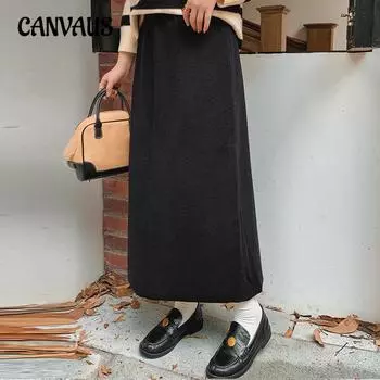 Юбка свободного кроя из трикотажа и флиса для женщин больших размеров All In One Crotch XL чёрный