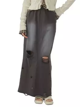 Юбка толстовка SK CHARCOAL 0 [Ray Beams] Damage Женская древесный уголь