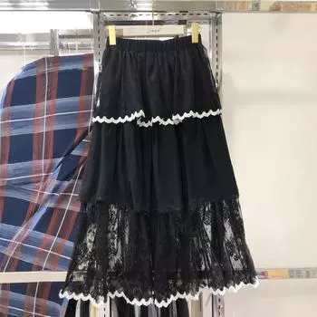 Юбка-торт из жаккарда, женская, весна 2025, новая французская юбка-драпировка с эластичной талией one size fits all белый