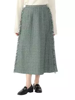 Юбка Твидовая юбка ЗЕЛЕНАЯ ОДИН РАЗМЕР [Beams Heart] Женская зелёный