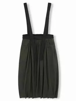 Юбка XITAO Contrast Color Fold Suspenders GMM1250 One Size чёрный