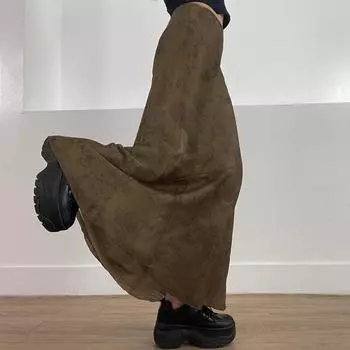 Юбки миди с цветочным принтом Y2K, трикотажная винтажная сетчатая юбка средней длины, простая вечеринка M