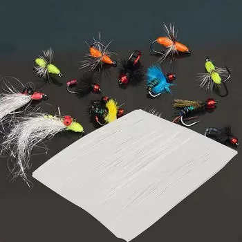 Юбки на ножки из силиконовой резины для мушек, принадлежности для изготовления приманок white