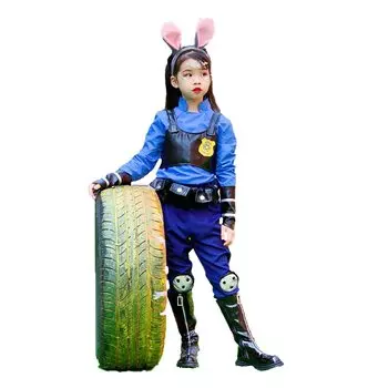 Judy Hopps Cosplay Costume Ears Tail Kids Costume Transformation Costume Disguise Cosplay Cultural Festival School Festival Halloween Christmas