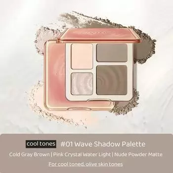 Judydoll 3D Highlighter Contour Bronzer Palette Nude Makeup Natural Color Rendering Long-lasting Waterproof Cosmetics, 01 A01, 1 Piece