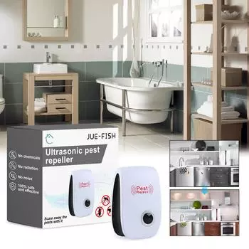 JUE-FISH безопасные ультразвуковые репелленты от вредителей, отпугиватели насекомых от мышей, тараканов, комаров, эффективные незаменимые средства для домашнего лета, истребление вредителей 1pcs