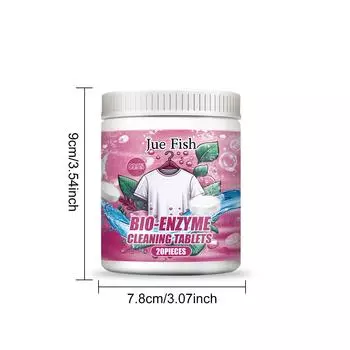 JUE FISH Био-ферментные чистящие таблетки Средство для удаления жира с одежды Очиститель пятен пота Отбеливатель для белья Шипучие таблетки для одежды 20pcs