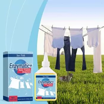 JUE FISH ферментный очиститель для одежды, удаление стойких загрязнений, желтых пятен пота, многофункциональное чистящее средство для одежды 260g