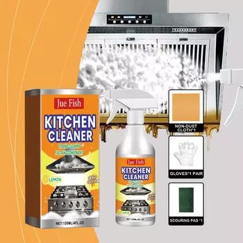 Jue Fish Kitchen Grease Cleaner Многофункциональное чистящее средство для кухонной вытяжки, варочной поверхности, удаления стойких пятен 120ml
