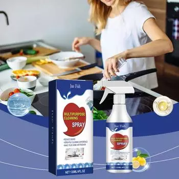 JUE-FISH Многоцелевой чистящий спрей для кухни, удаления сложных пятен с плитки, многоцелевое чистящее средство для дома 120ml