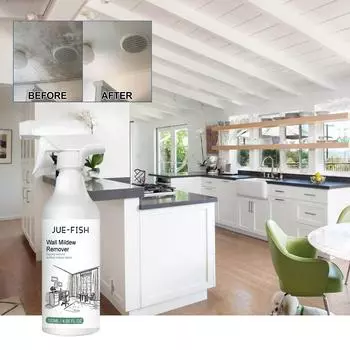 JUE-FISH Многофункциональное средство для удаления плесени, спрей для чистки стен в углах, пятен от плесени, для дома, кухни, ванной комнаты, средство для очистки плесени на стене, пятно зазора в плитке 120ml