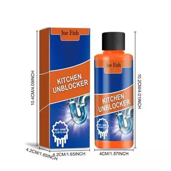 Jue-Fish Мощный кухонный очиститель для труб, очиститель для раковин, очиститель для канализации, дезодорант для унитаза, инструменты для быстрой очистки 100ml
