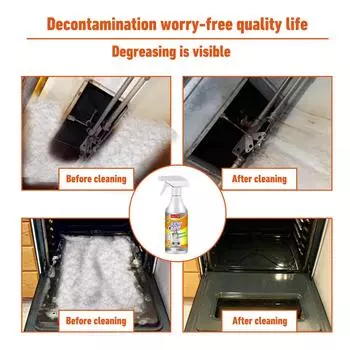 Jue-Fish Очиститель для жиров и пены Очиститель для кухонных поверхностей Очиститель для вытяжки 60ml