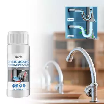 JUE-FISH Очиститель сливов Спрей для удаления засоров Средство для удаления засоров в раковине Очиститель сливной трубы для туалета Многофункциональный спрей Эффективное средство для очистки канализации Чистящее средство 110g
