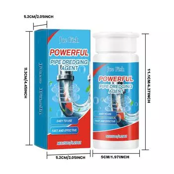 JUE FISH Сильный очиститель сливов, прочиститель труб, вантуз, инструмент для чистки раковин, туалетов, ванной комнаты, кухни 150g