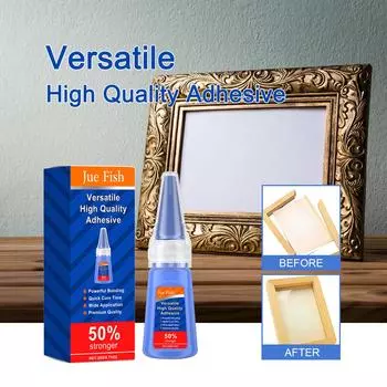 JUE-FISH Сильный универсальный суперклей Высокопрочный маслянистый сварочный клей Многофункциональный аксессуар для ремонта керамической плитки Металлический маслянистый сильный клейкий клей 20g