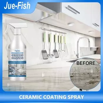 JUE-FISH Спрей для керамического покрытия, глубокая очистка масляных пятен, грязи, ржавчины, очиститель кухонных покрытий, обезжиривающий многоцелевой очиститель 60ml