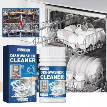 JUE-FISH Средство для чистки посудомоечных машин Средство для удаления сильных масляных пятен Удаляет известковый налет и неприятные запахи Таблетки для удаления накипи Таблетки для удаления сильных масляных пятен 100g