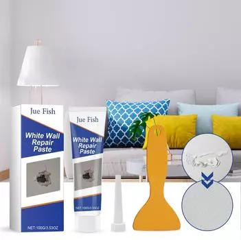 JUE-FISH Стеновая мазь для ремонта стен Штукатурка для стен Ремонтная паста для фиксации стен Крем для ремонта стен Dinding Водонепроницаемый крем для ремонта стен 100g boxed