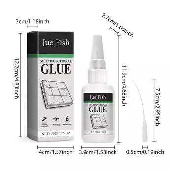 jue fish Универсальный высокопрочный маслянистый клей, универсальный, быстросохнущий, быстроотверждающийся, ремонтный клей для дерева, ткани, кожи, металла, стекла 65g