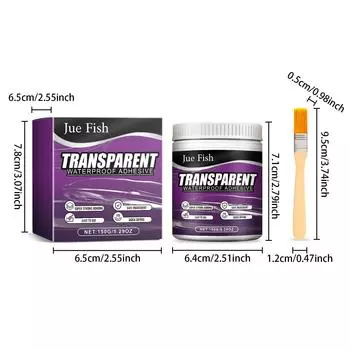 jue-fish Водонепроницаемый герметик Невидимый водонепроницаемый агент Прозрачное герметизирующее покрытие Герметик с защитой от утечек Клей-герметик Инструменты для ремонта туалета 150g