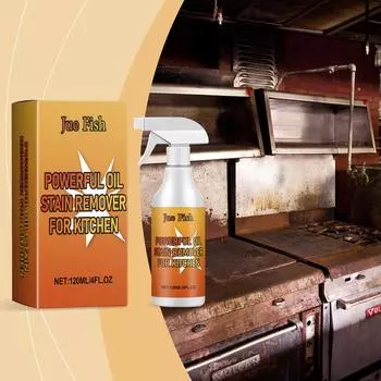 juefish Средство для удаления жира с кухни Пенящееся средство для удаления жира с кухонной вытяжки Пятновыводитель для чистки кухни 120ml