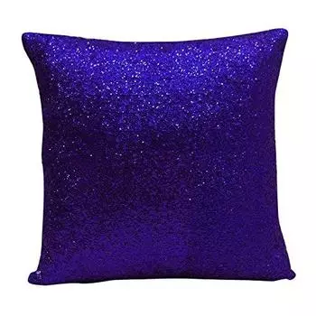 Юга металлик синий блесток наволочка блестящая подушка свадебный декор гостиная 12X12 20 X 20 Inches синий