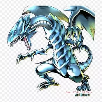 Югио Карты Голубые Глаза Белый Дракон Юги Муто Ю-ги-о! Торговые железные нашивки для одежды, аппликации, наклейки на одежду, термочувствительные индивидуальные патчи