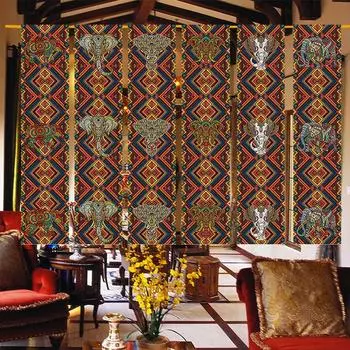 Юго-Восточная Азия Homestay Inn Тайский стиль Украшения Полоса Разделение Шторы Полоса Подвесные Шторы Фон Украшения Штор 30x139cm